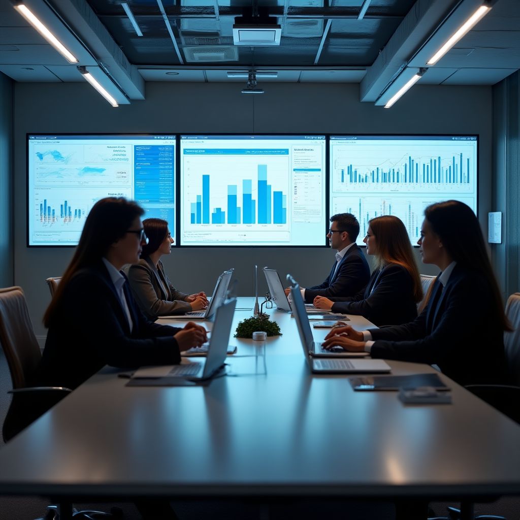 Equipo analizando datos estratégicos